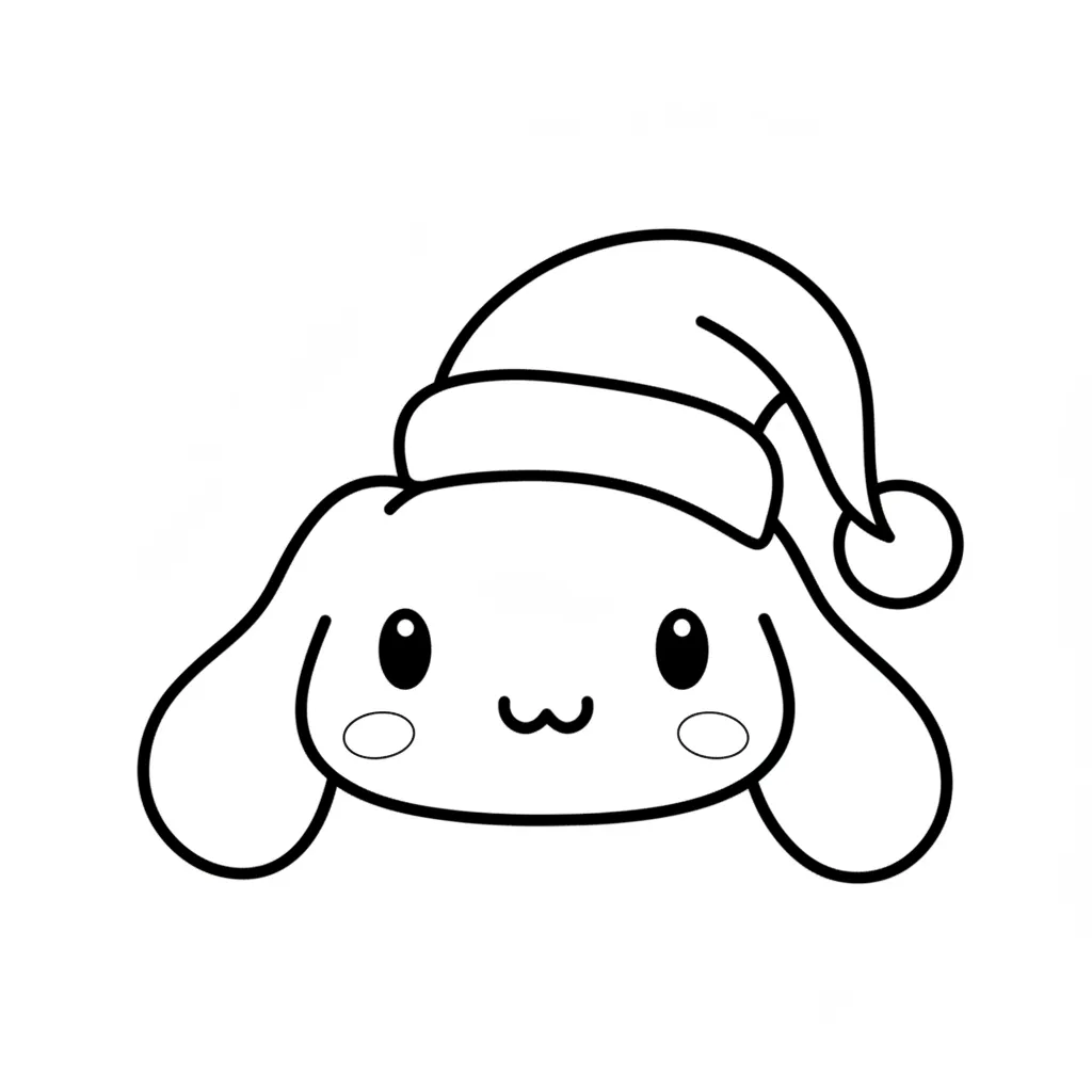 Cinnamoroll de Navidad 8 para dibujar en línea