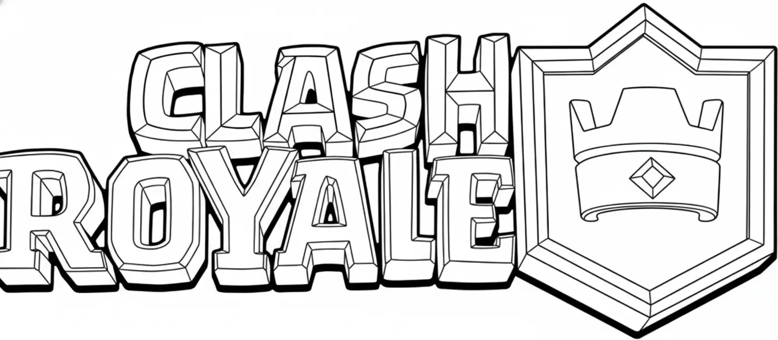 imagen de Clash Royale para colorear para niño