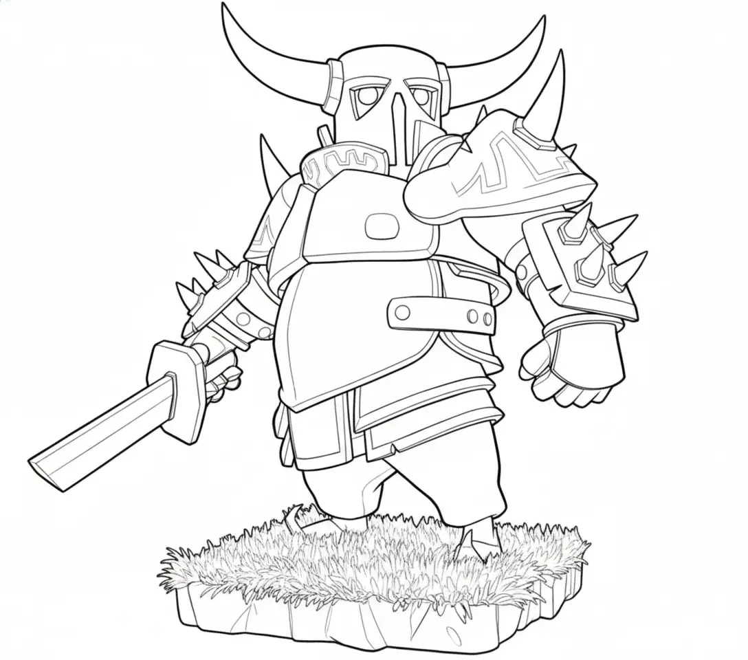 Clash Royale para colorear para imprimir para niño de 4 años