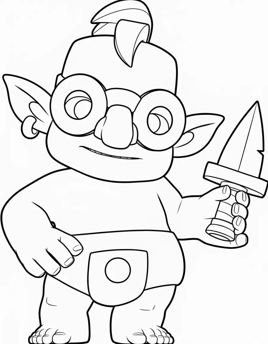 Clash Royale para colorear para niño