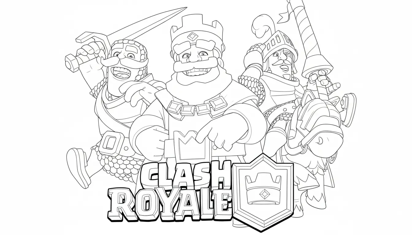 Clash Royale para colorear para imprimir para niño de 7 años