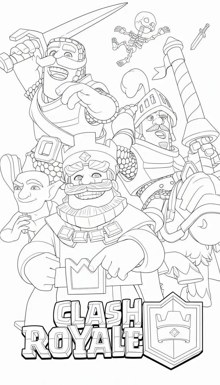 Clash Royale para colorear para imprimir gratis pdf