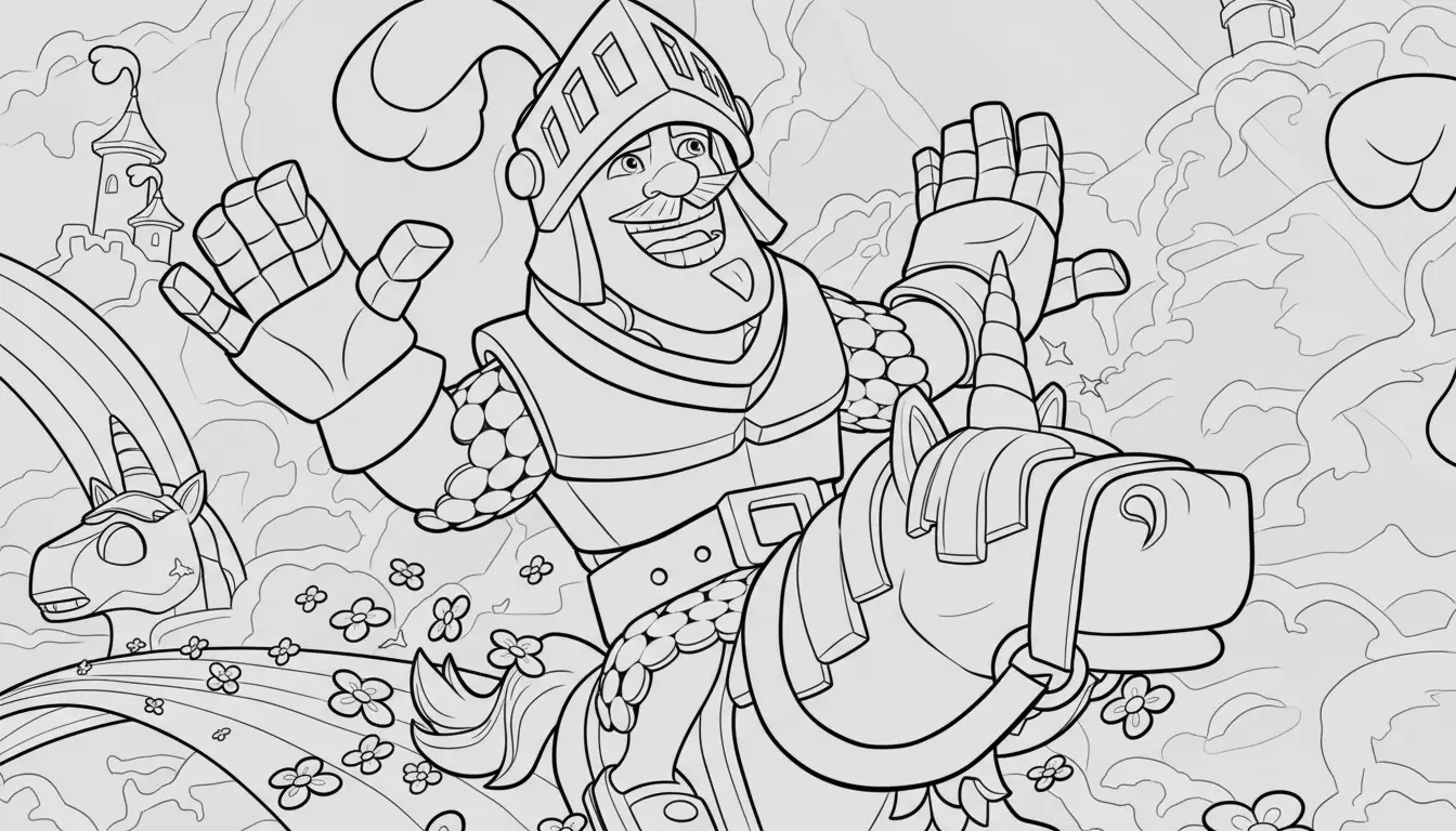 Clash Royale para colorear para imprimir para niño de 3 años