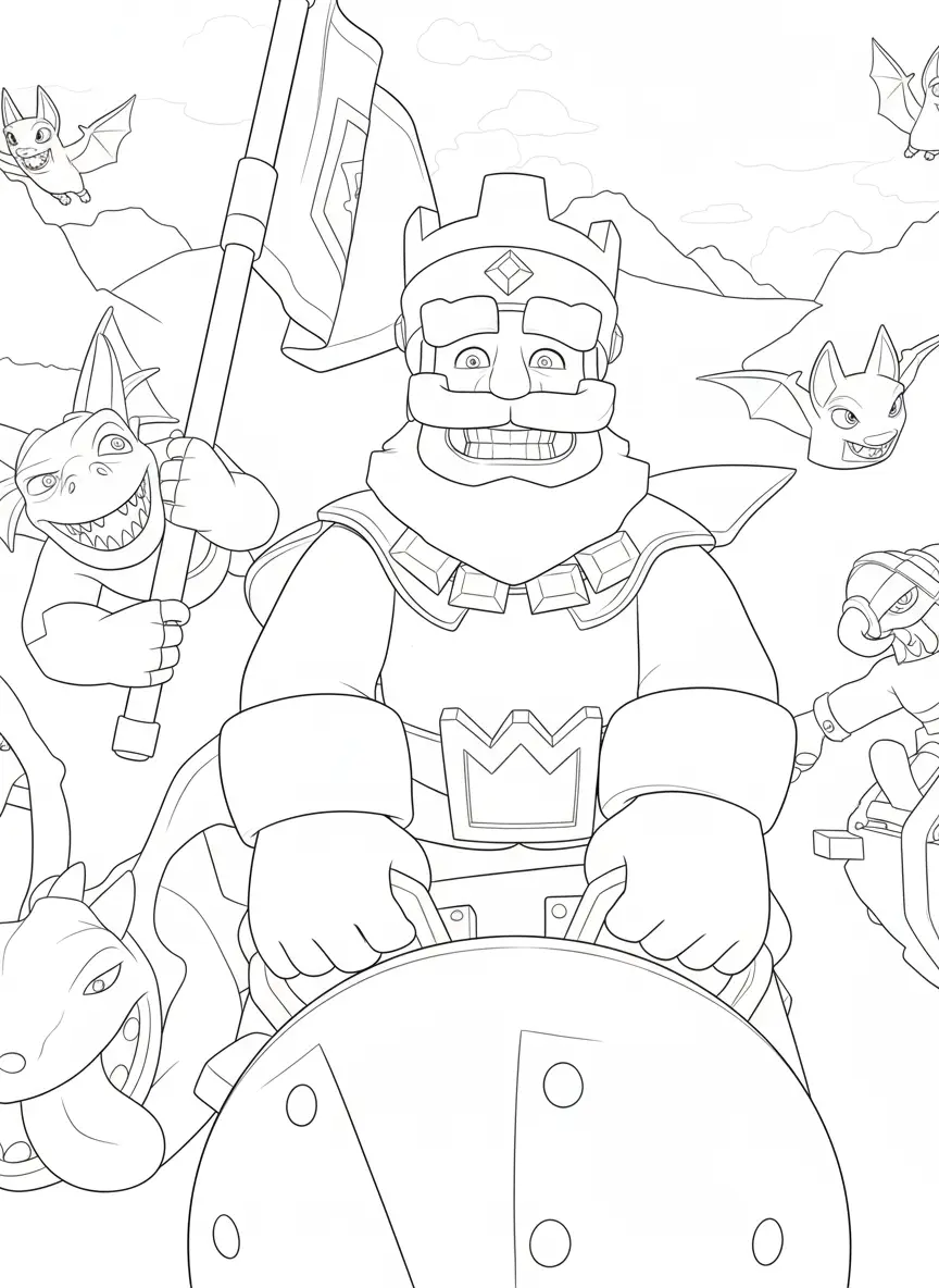 Clash Royale para colorear en línea