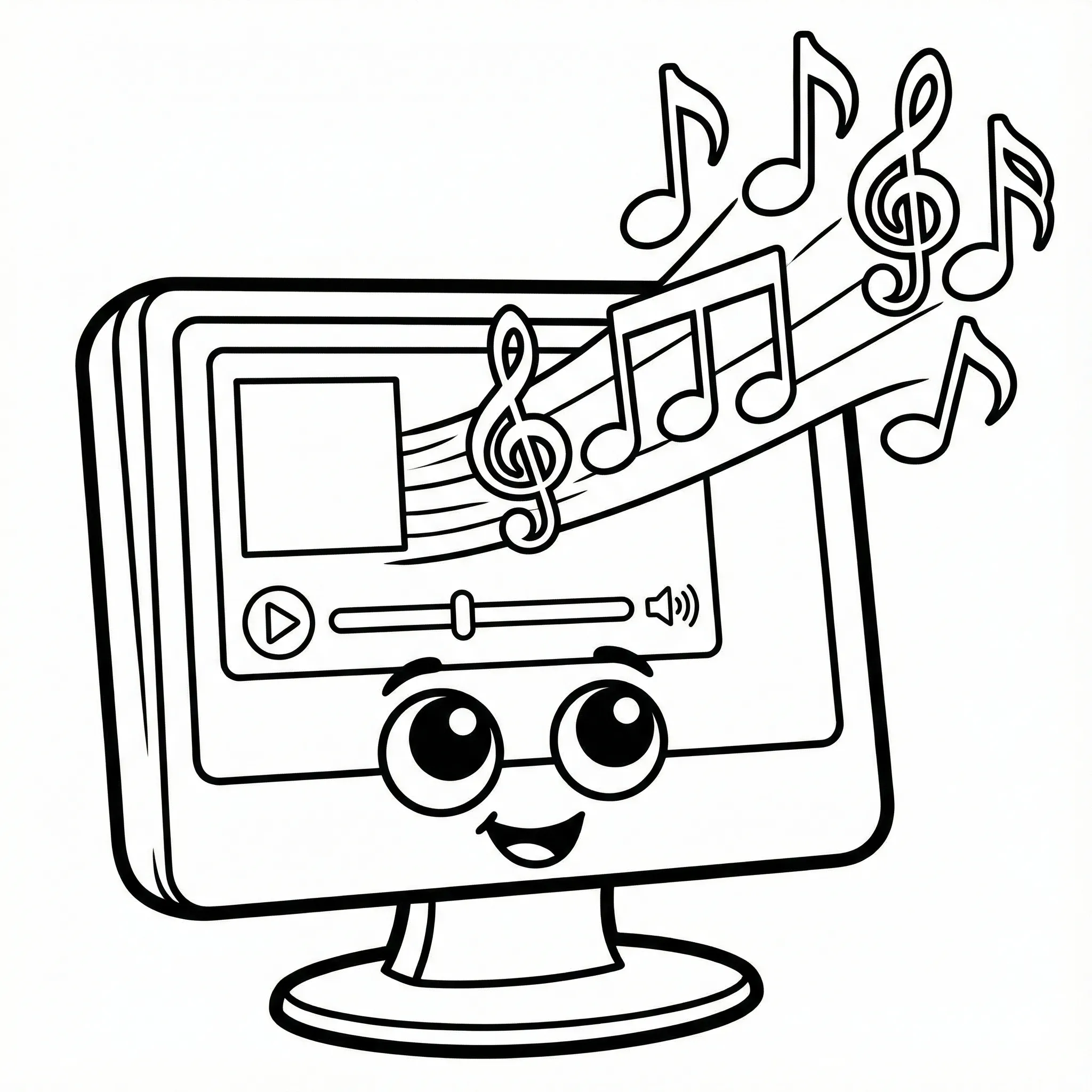 Computadora 1 para colorear y dibujo para imprimir