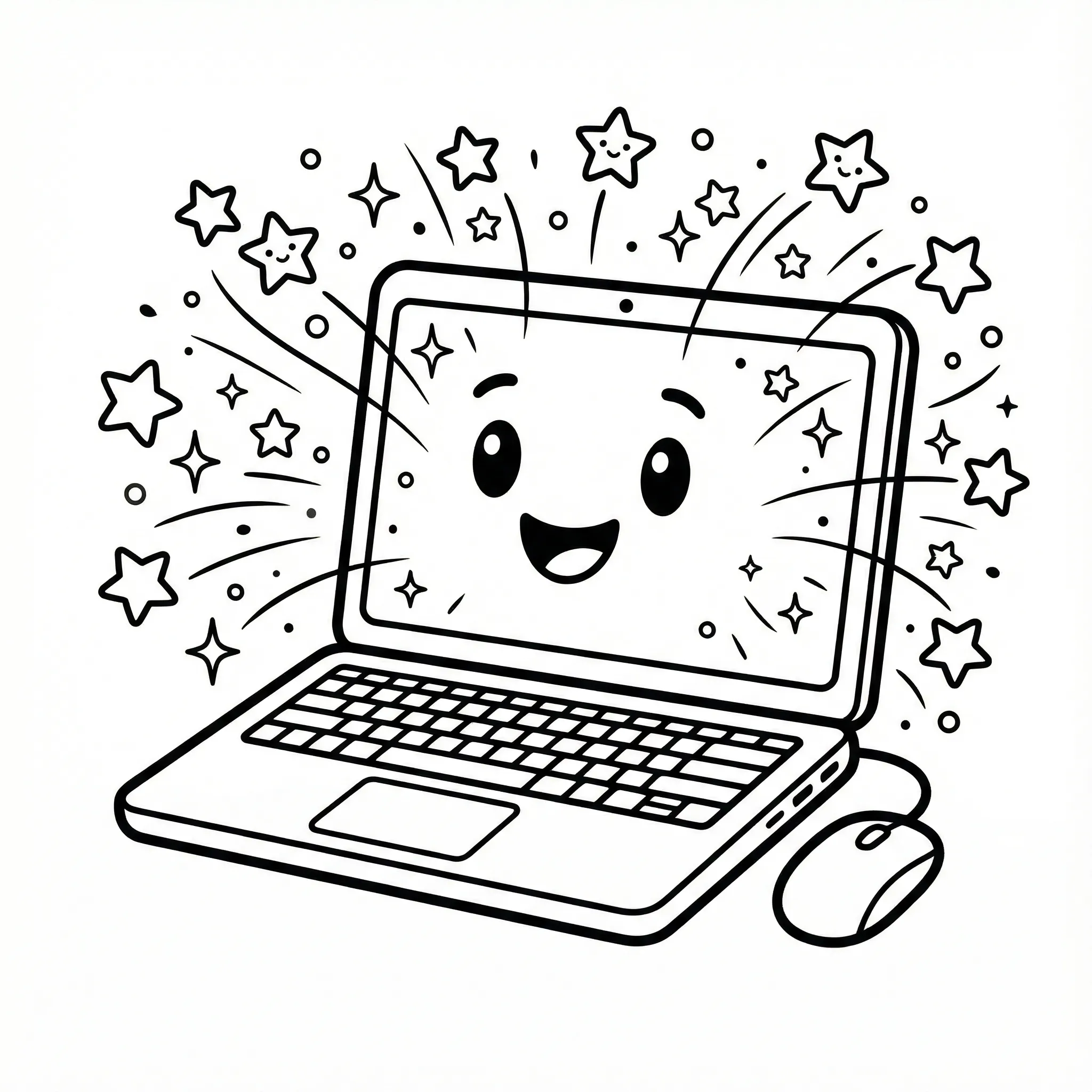 imagen de Computadora 12 para colorear para niño