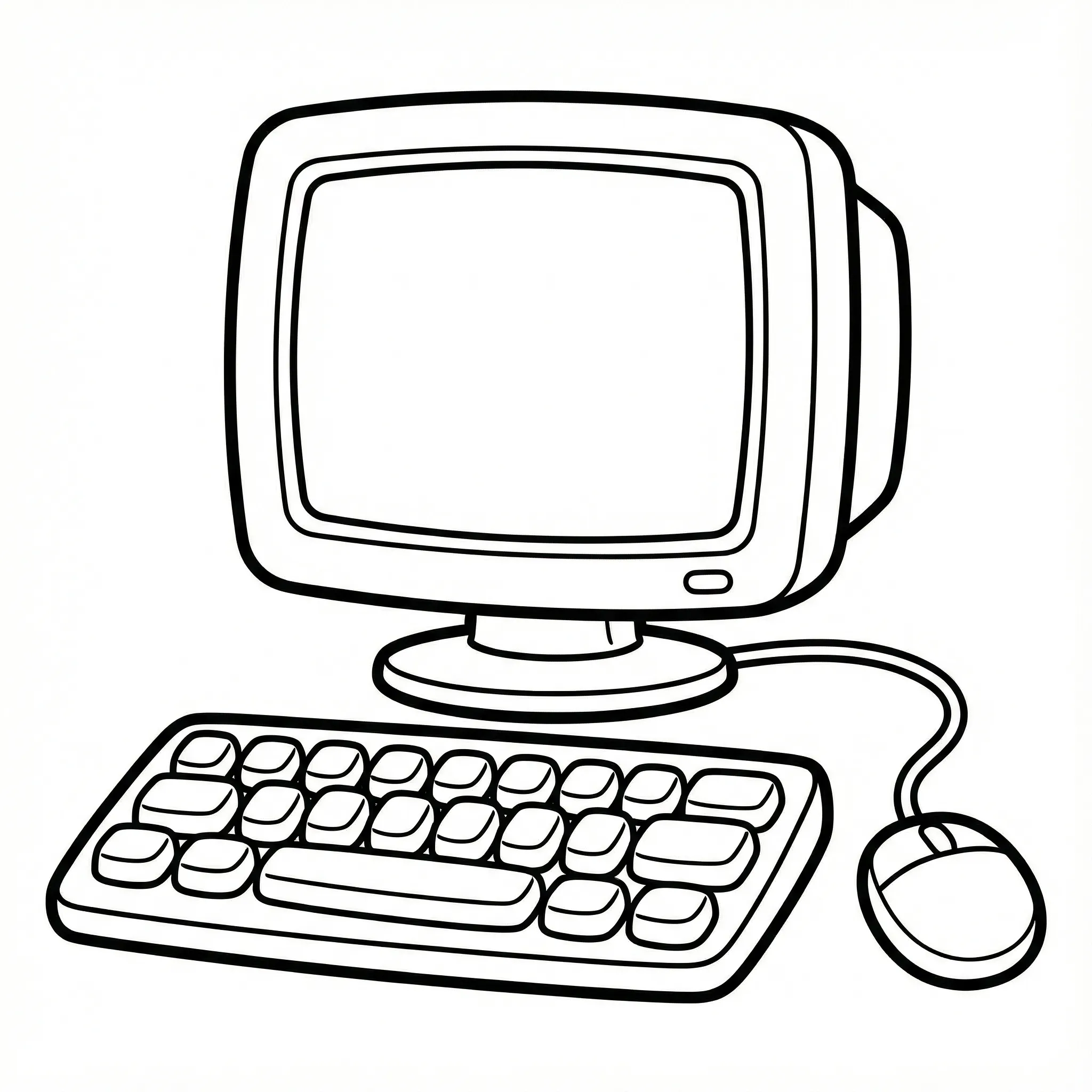 Computadora 13 para colorear para imprimir para niño de 4 años