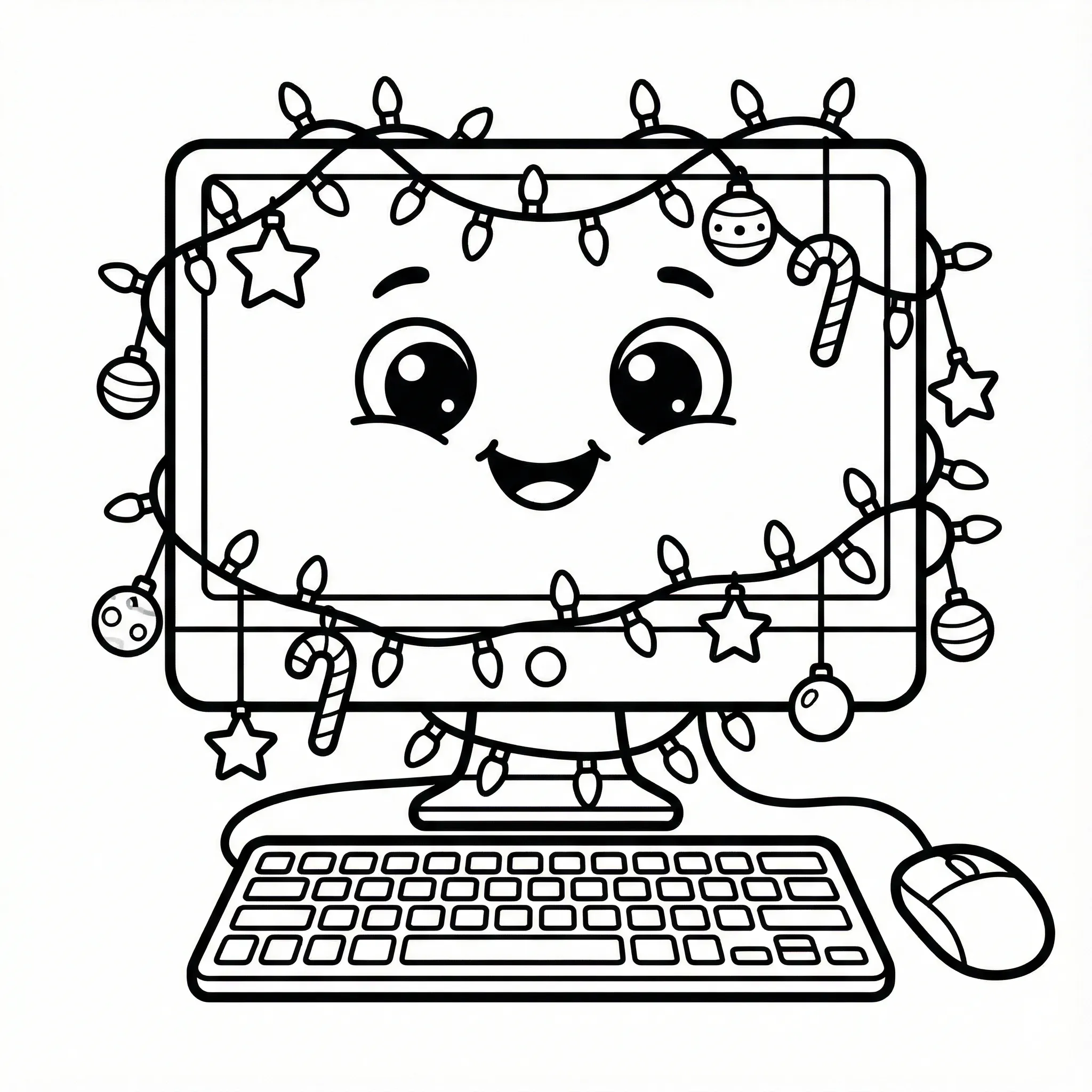 Computadora 17 para colorear de para niños