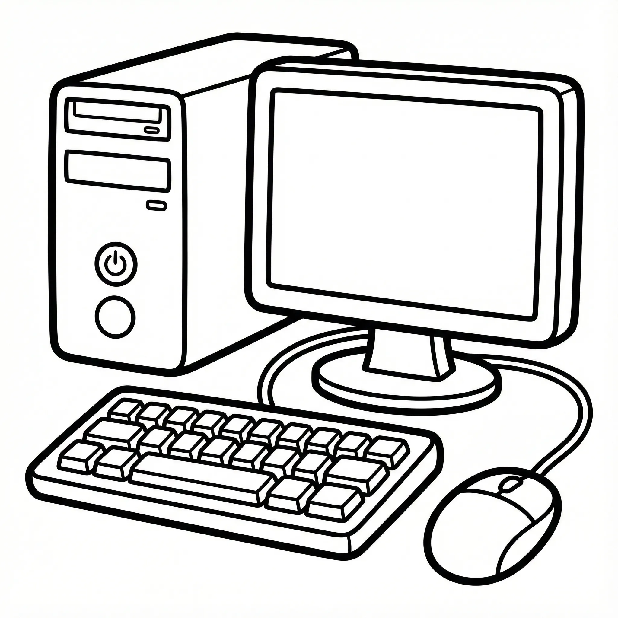 Computadora 19 para colorear para niño de 3 años