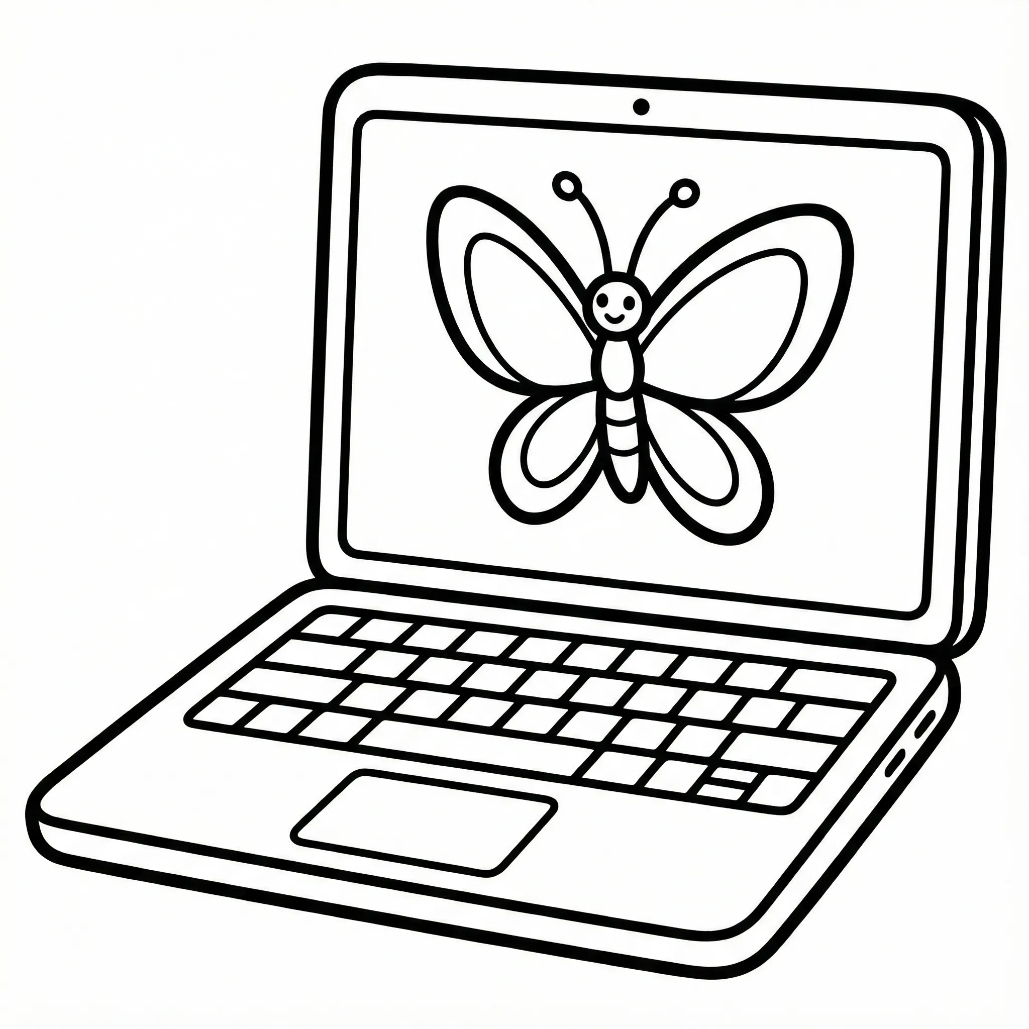 Computadora 4 para colorear y dibujo para imprimir