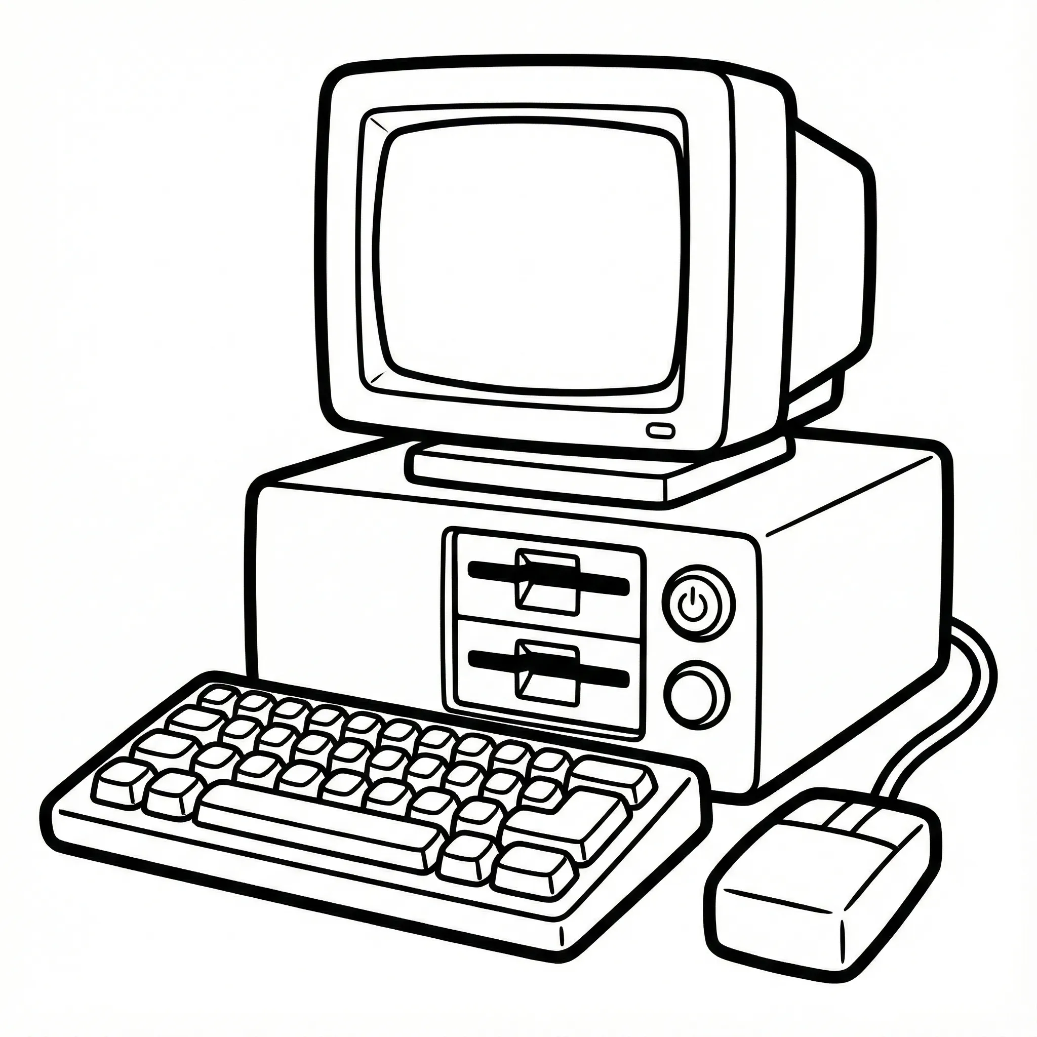 Computadora 9 para colorear para niños