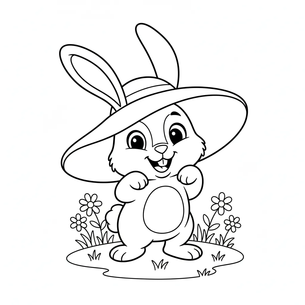 Conejo 16 para colorear para descargar