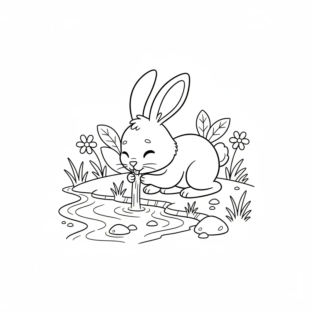 imprimir Conejo 17 para colorear gratis