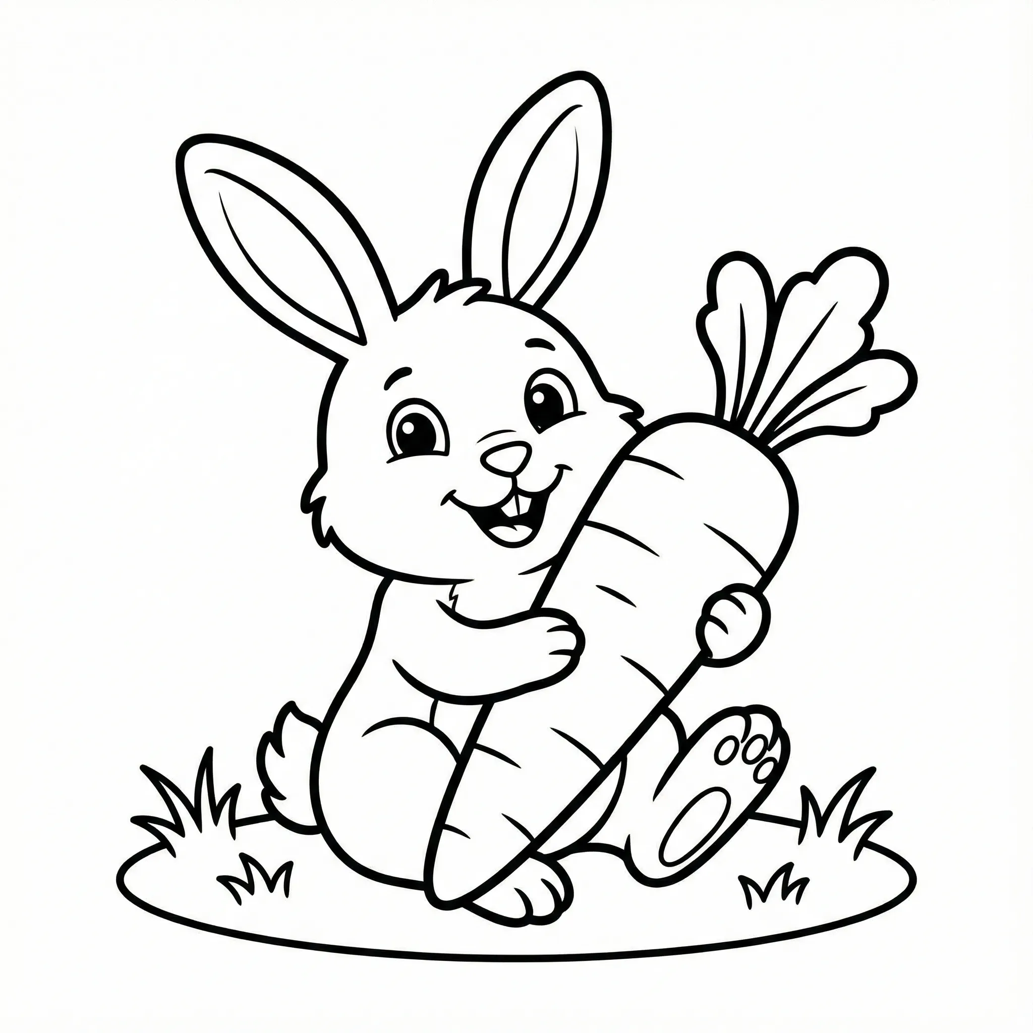 Conejo 18 de niño para colorear para imprimir