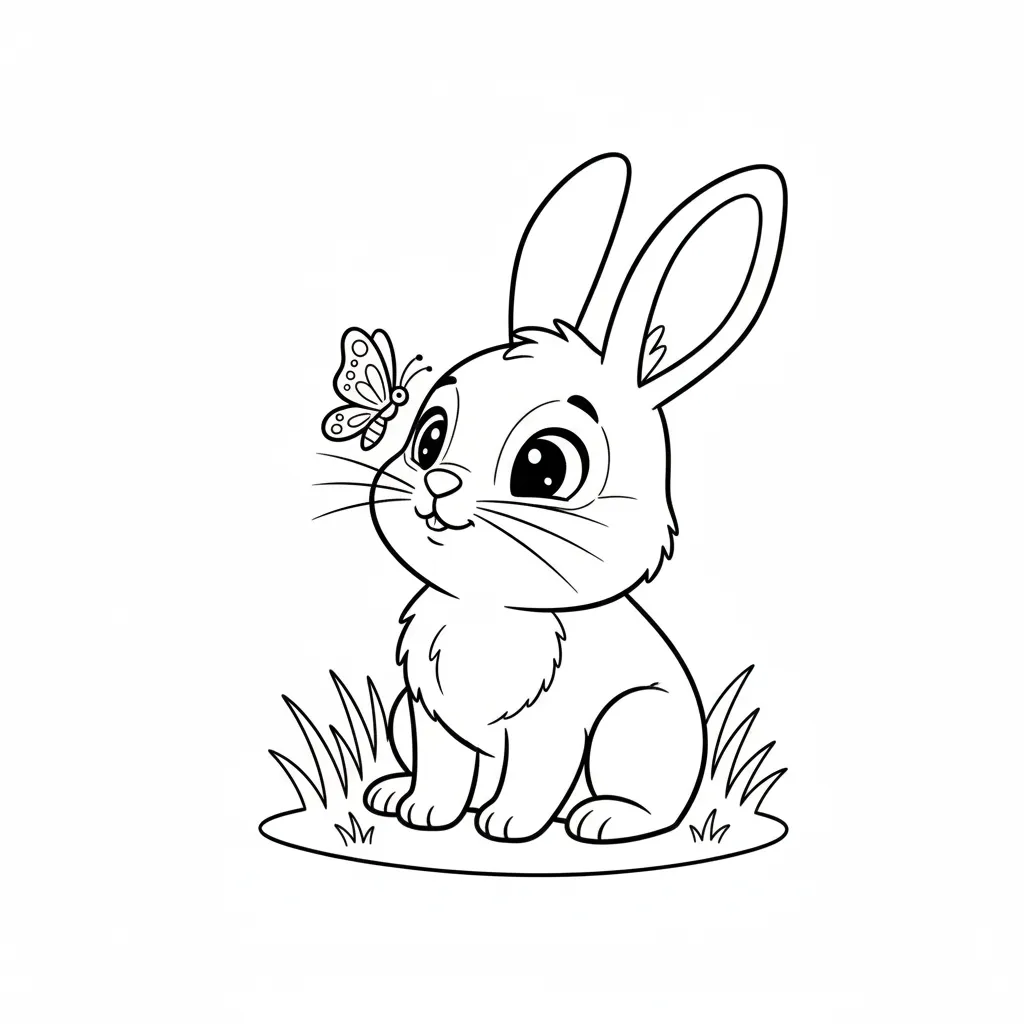 Conejo 9 para colorear para imprimir gratis