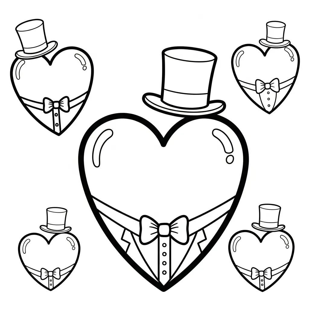 Corazones para colorear para imprimir para niño de 6 años