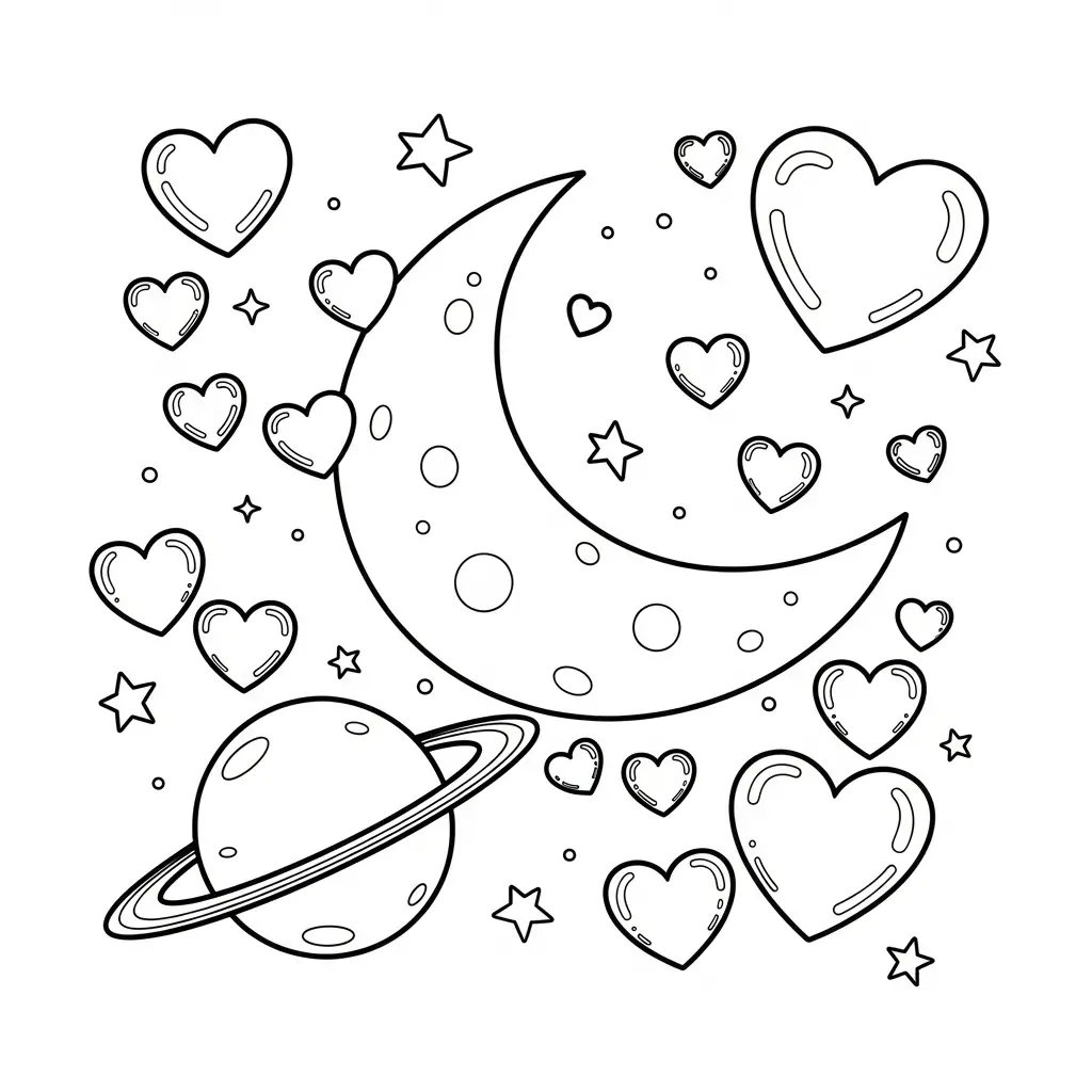 Corazones para colorear para niño de 8 años