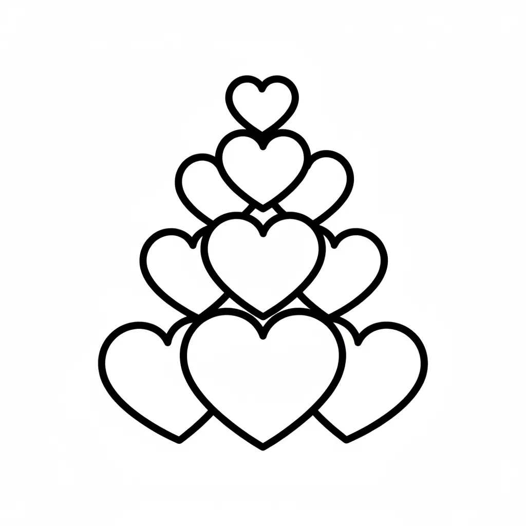 Corazones para colorear para niño de 5 años