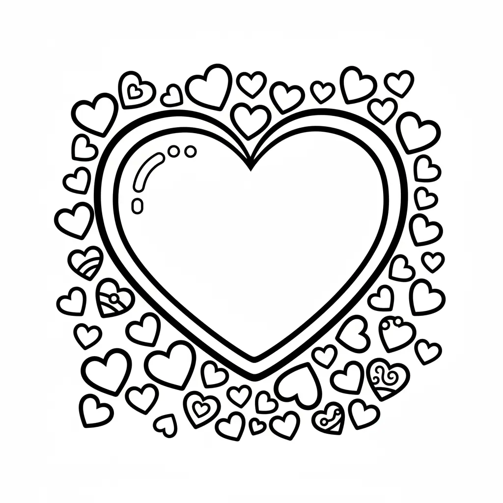 Corazones para colorear para descargar