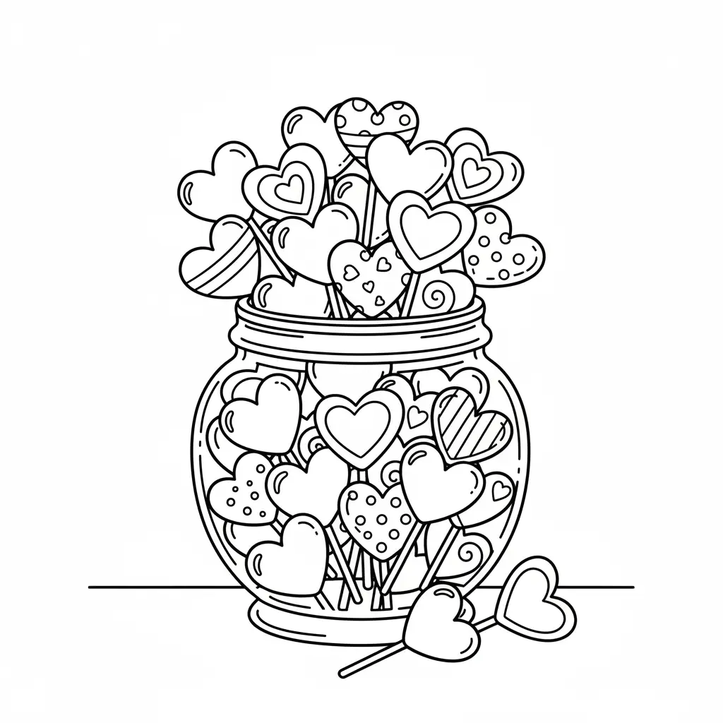 Corazones para colorear para imprimir para niño de 10 años