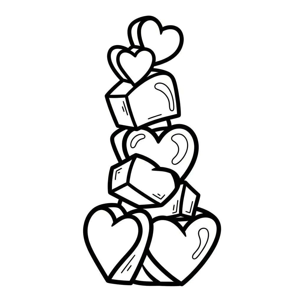 Corazones para colorear para imprimir para niño de 12 años