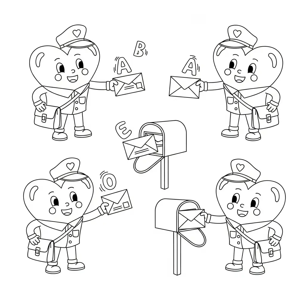 Corazones para colorear para niños