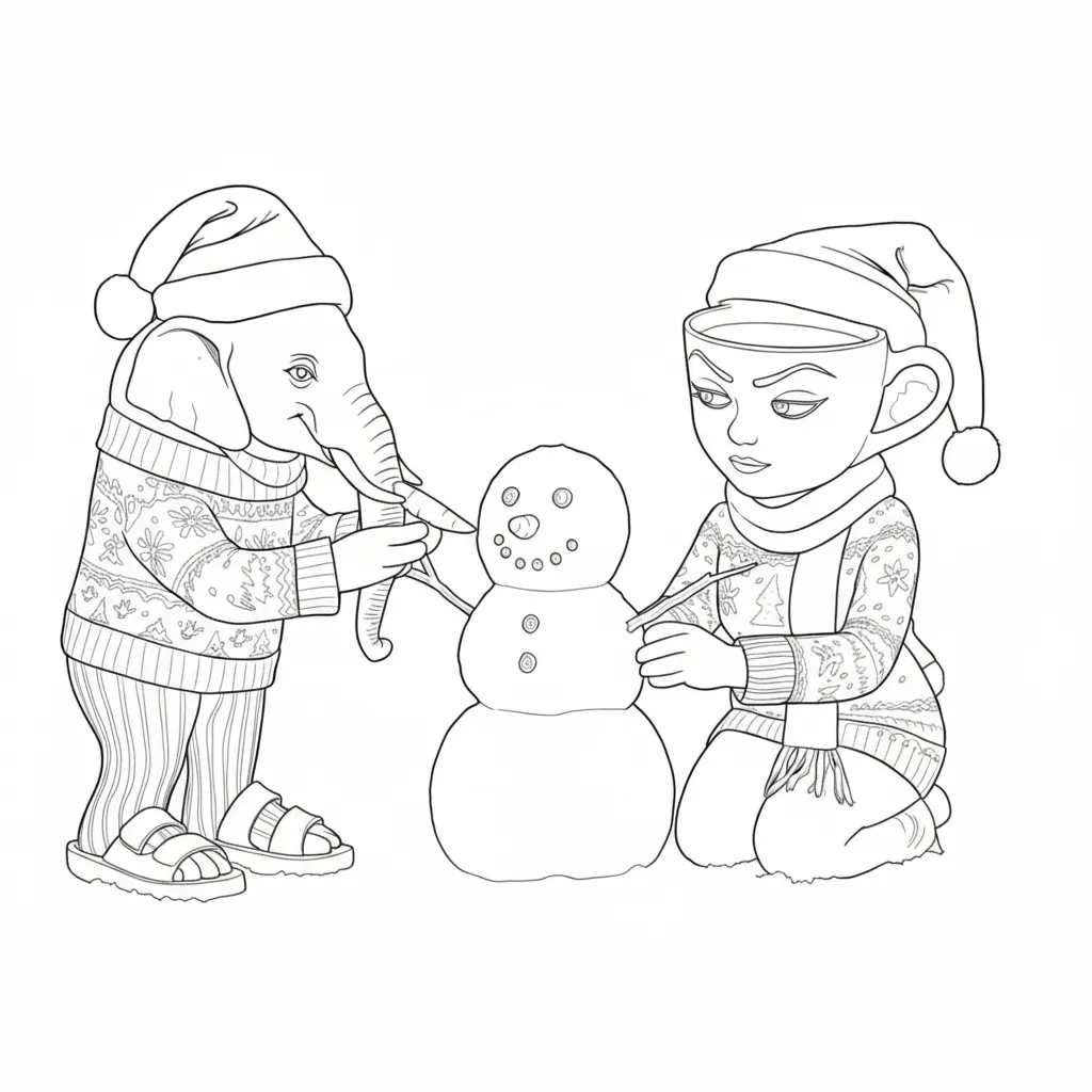 Italian Brainrot de Navidad 10 para colorear para imprimir gratis