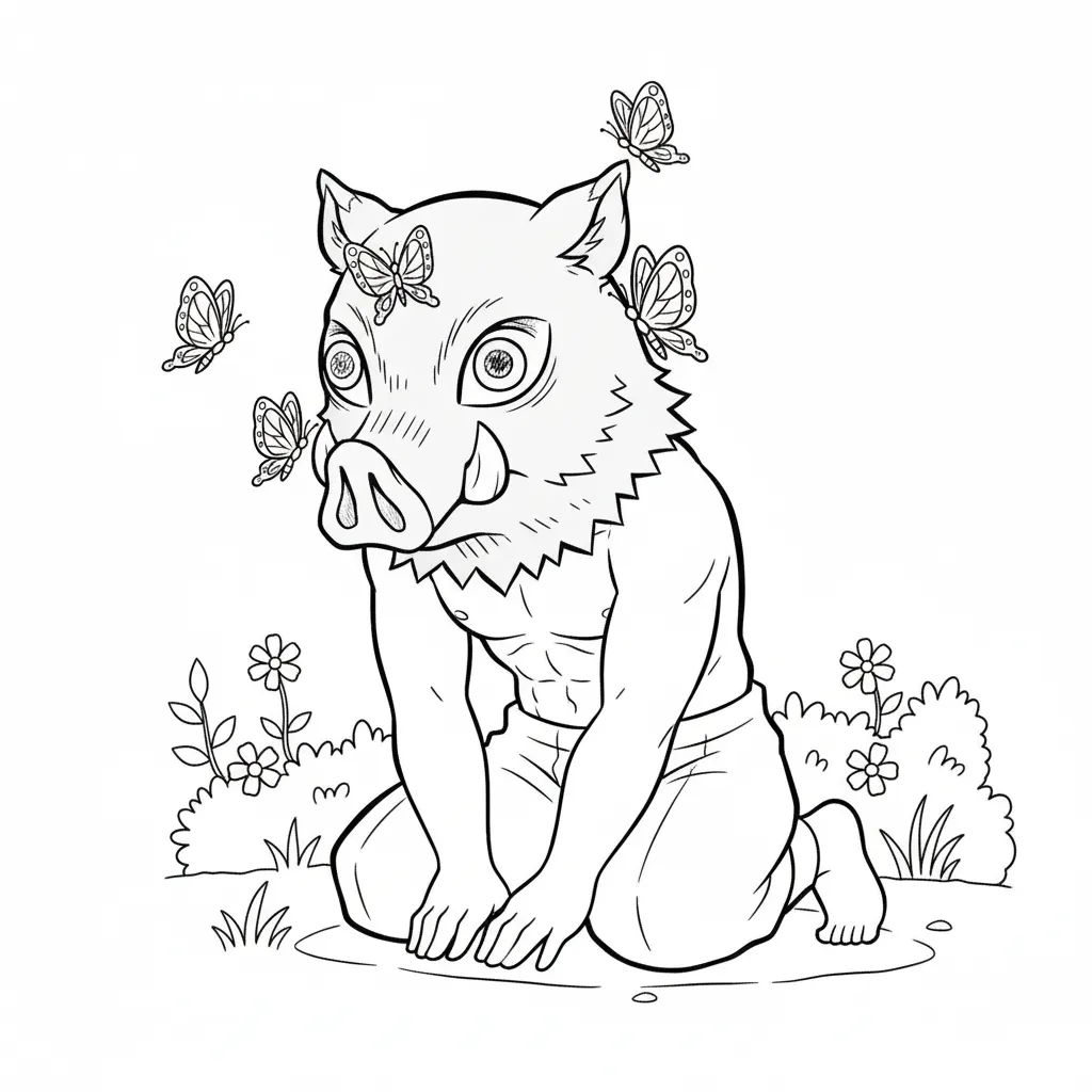 Demon Slayer 17 para colorear para imprimir para niño de 9 años