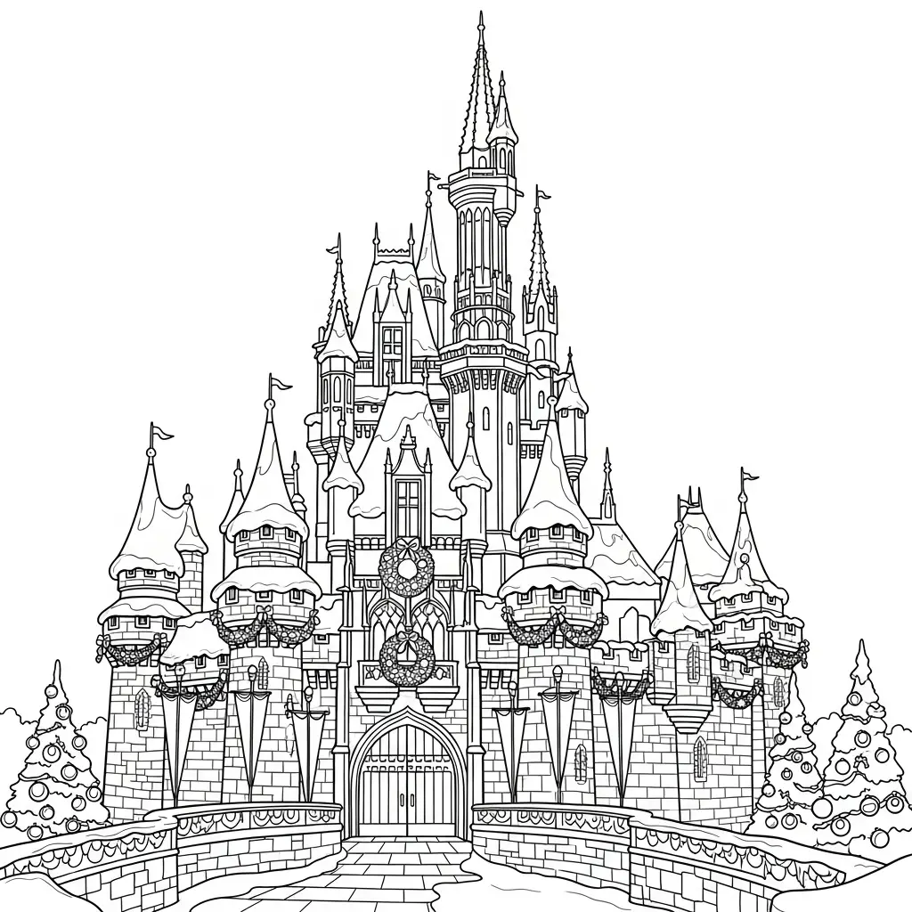 Disney de Navidad para colorear para niño para imprimir gratis