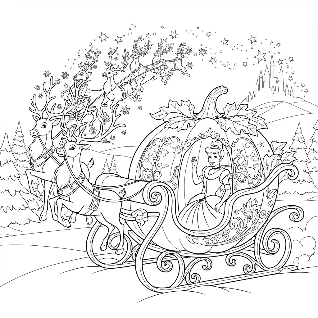 imprimir Disney de Navidad para colorear gratis 1