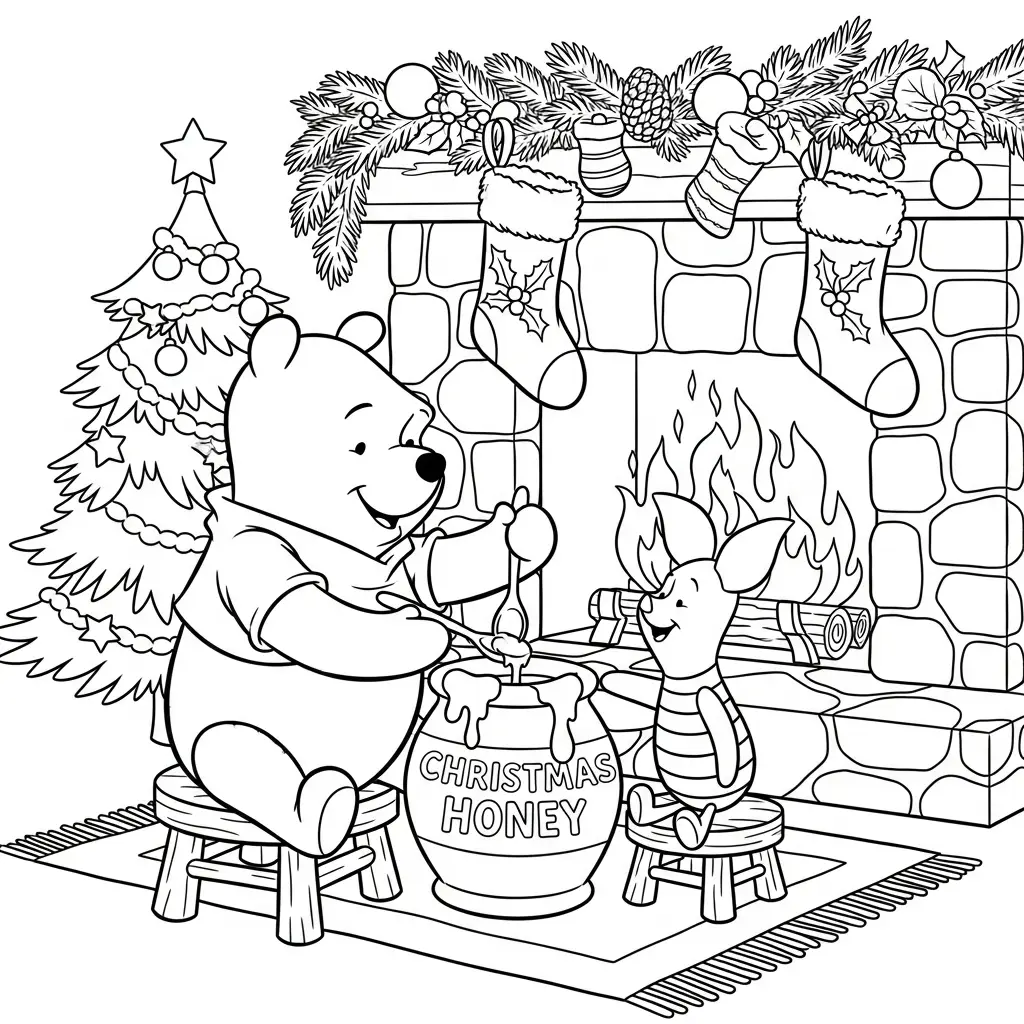 Disney de Navidad para colorear para niños para imprimir 2