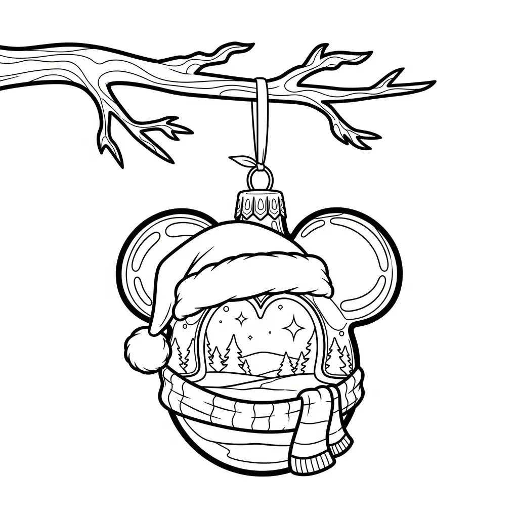 Disney de Navidad de niño para colorear para imprimir