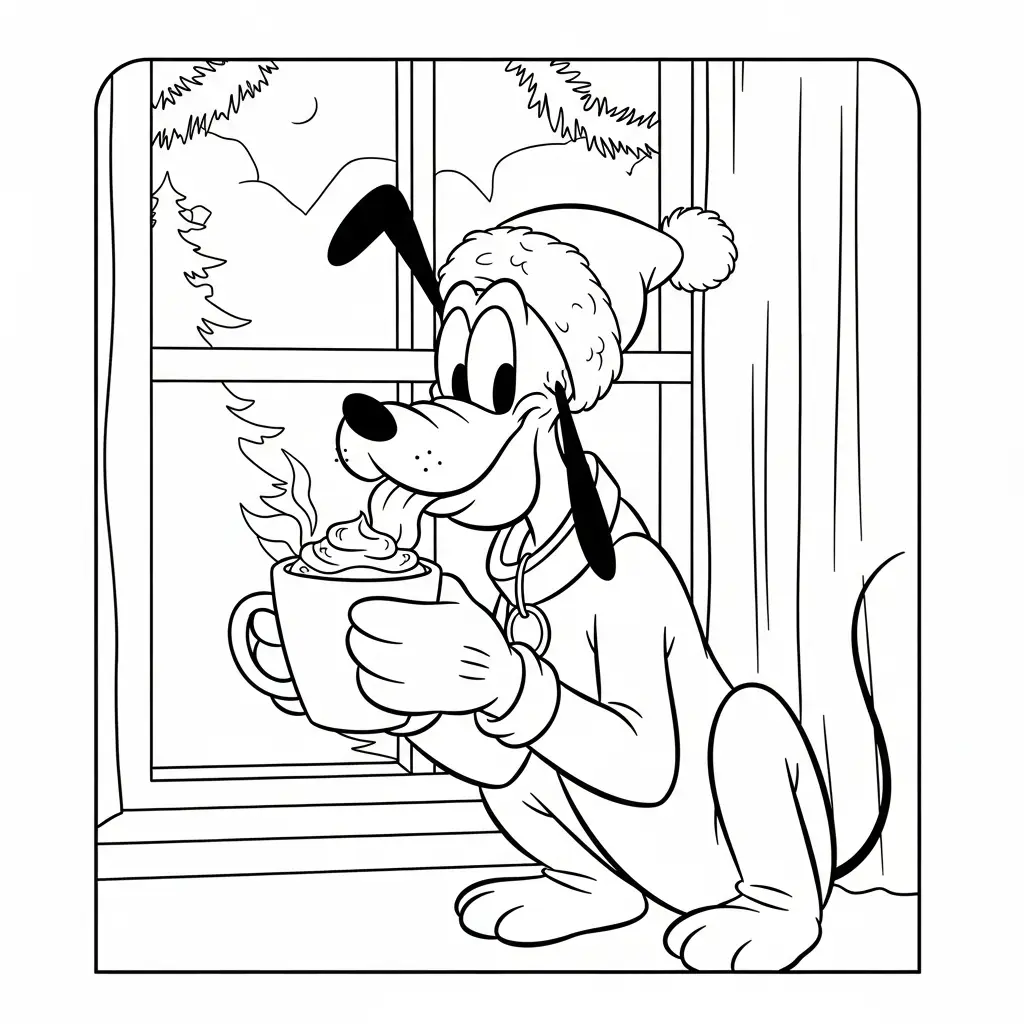 Disney de Navidad para colorear para niño de 3 años