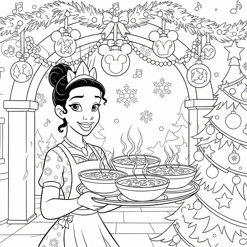 Disney de Navidad para colorear para niño de 5 años