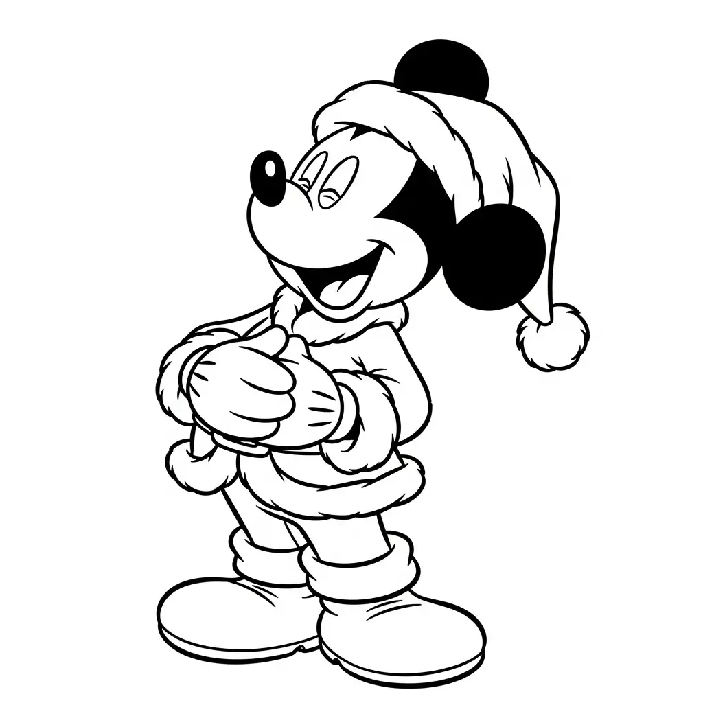 Disney de Navidad para colorear para niños para imprimir 1