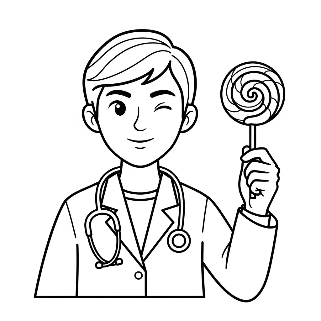 Doctor para colorear para imprimir para niño de 12 años