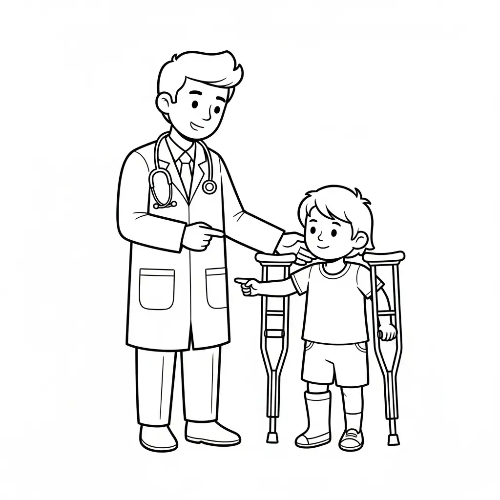 Doctor para colorear en línea 1