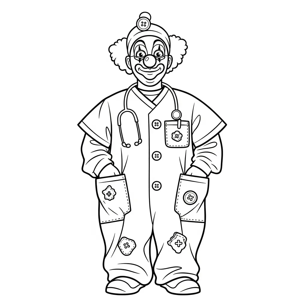 Doctor para colorear para niño para imprimir