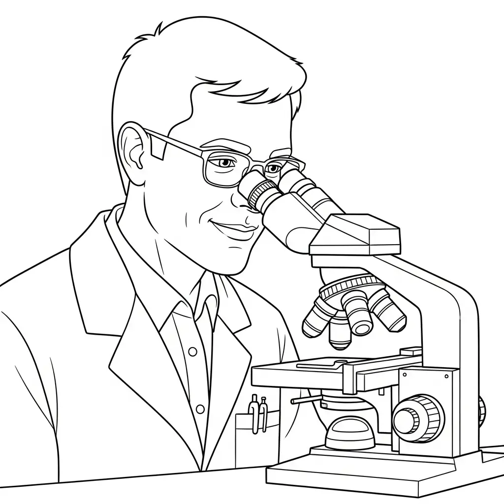 Doctor para colorear para imprimir para niño de 7 años