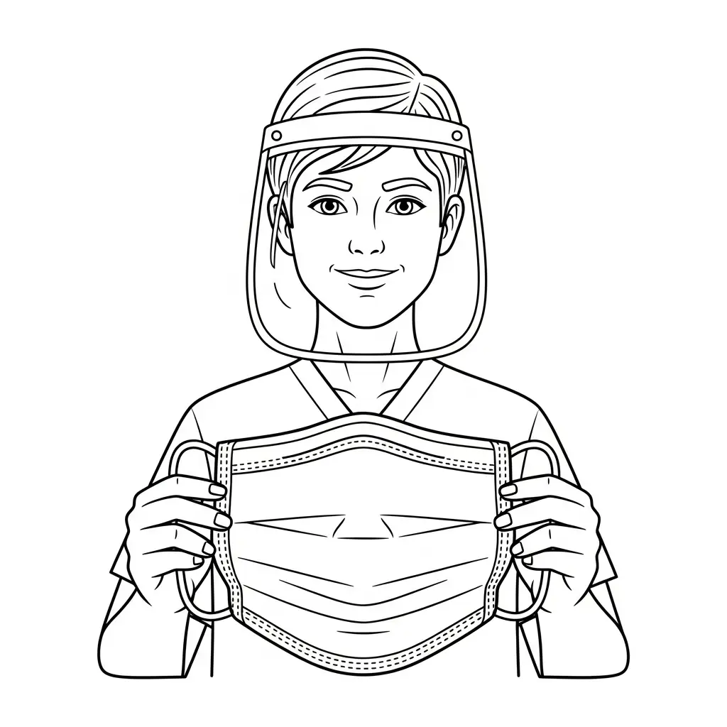 Doctor para colorear para bebé para imprimir