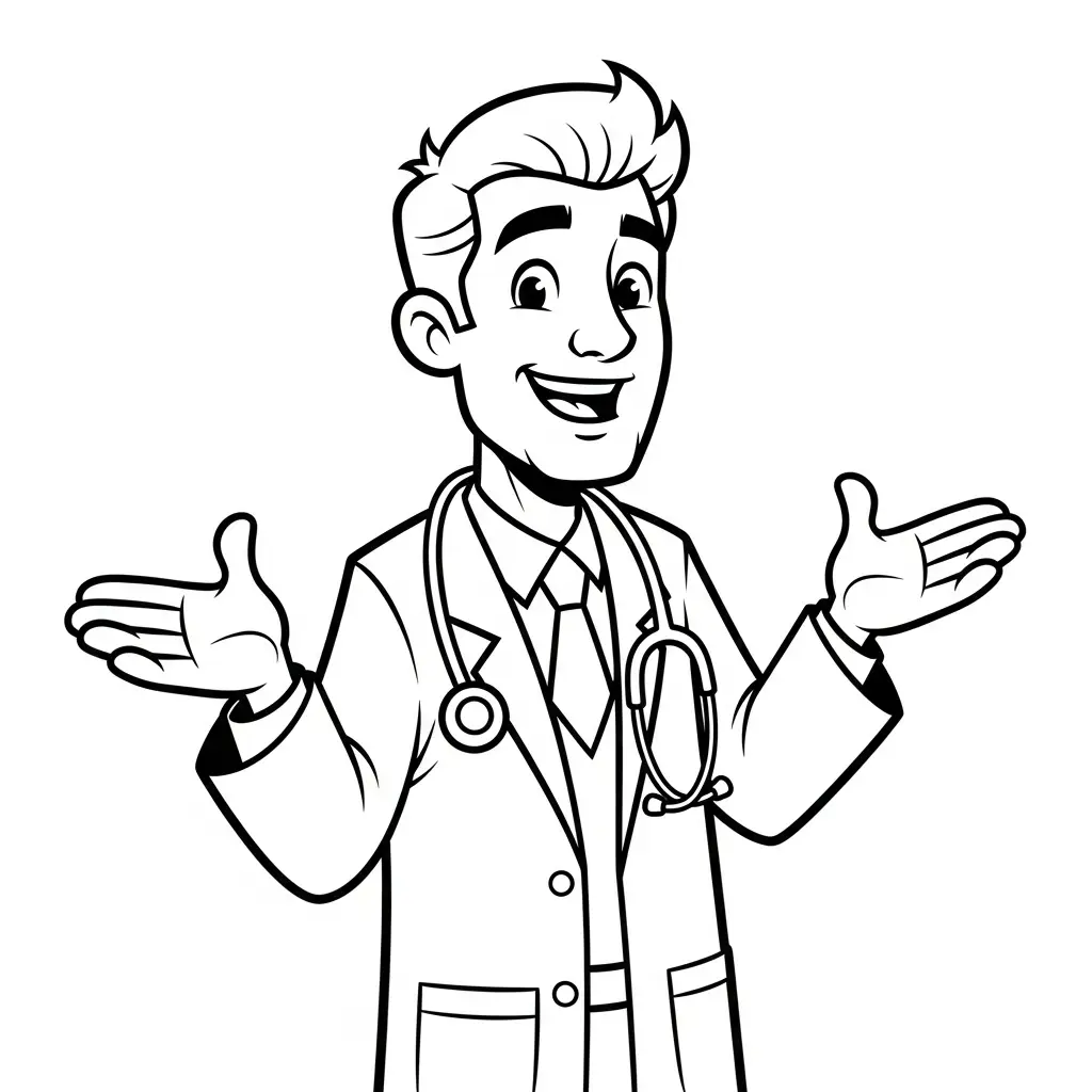 Doctor para colorear para descargar