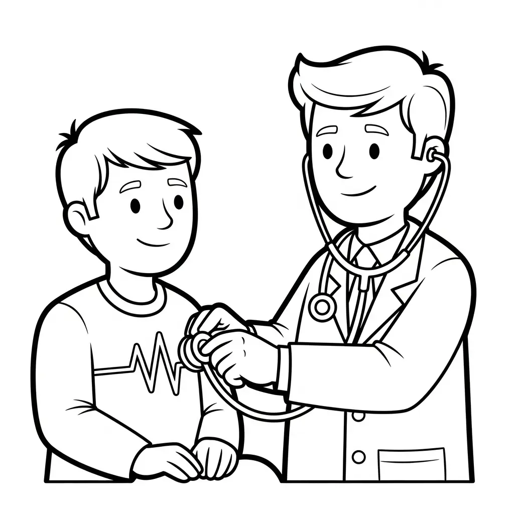 Doctor para colorear para imprimir gratis 1