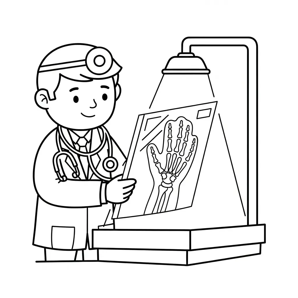 Doctor para colorear en línea