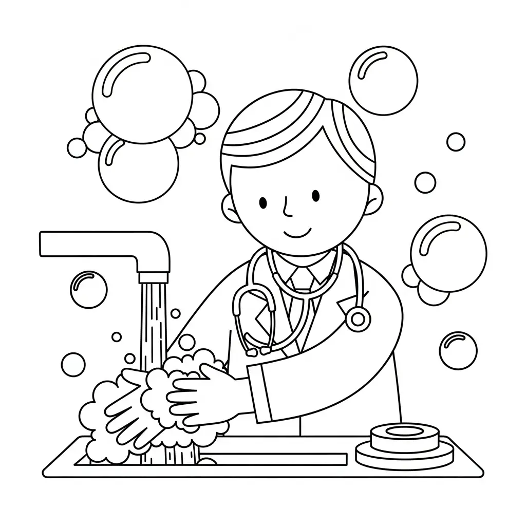 Doctor para colorear en línea gratis