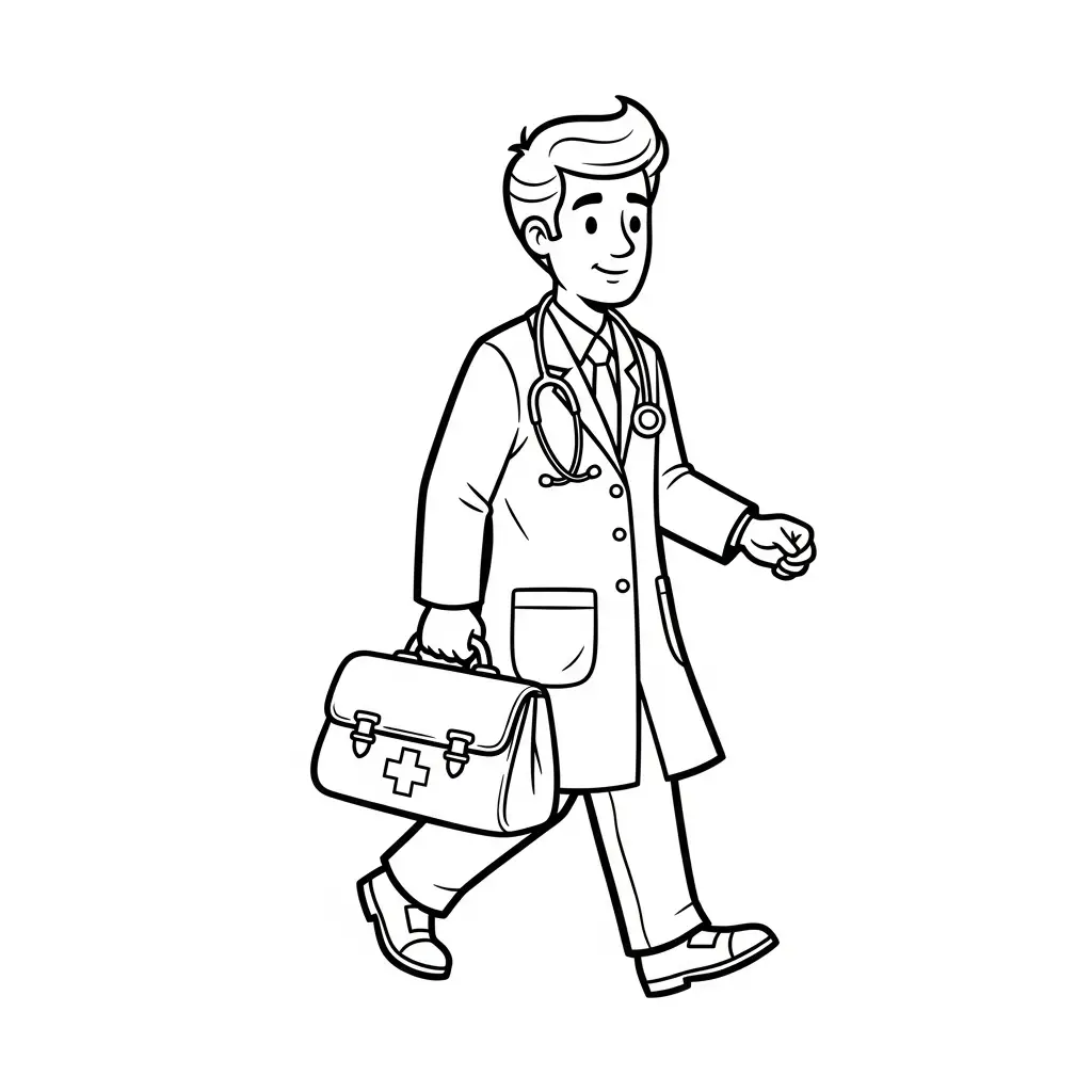 Doctor para colorear para imprimir gratis