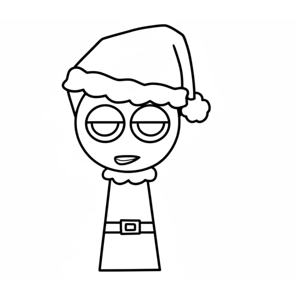 Sprunki de Navidad 1 para colorear para imprimir