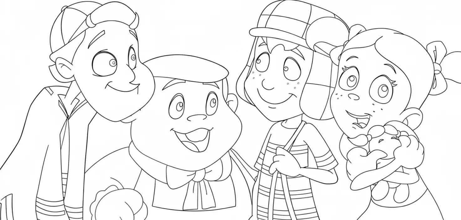 El Chavo Del 8 para colorear gratis para imprimir