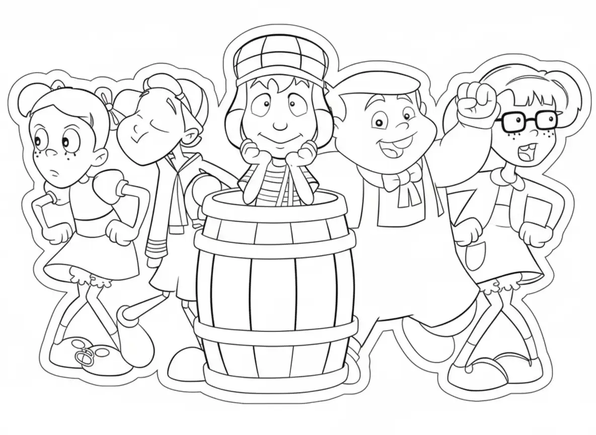 El Chavo Del 8 para colorear para imprimir para niño de 7 años