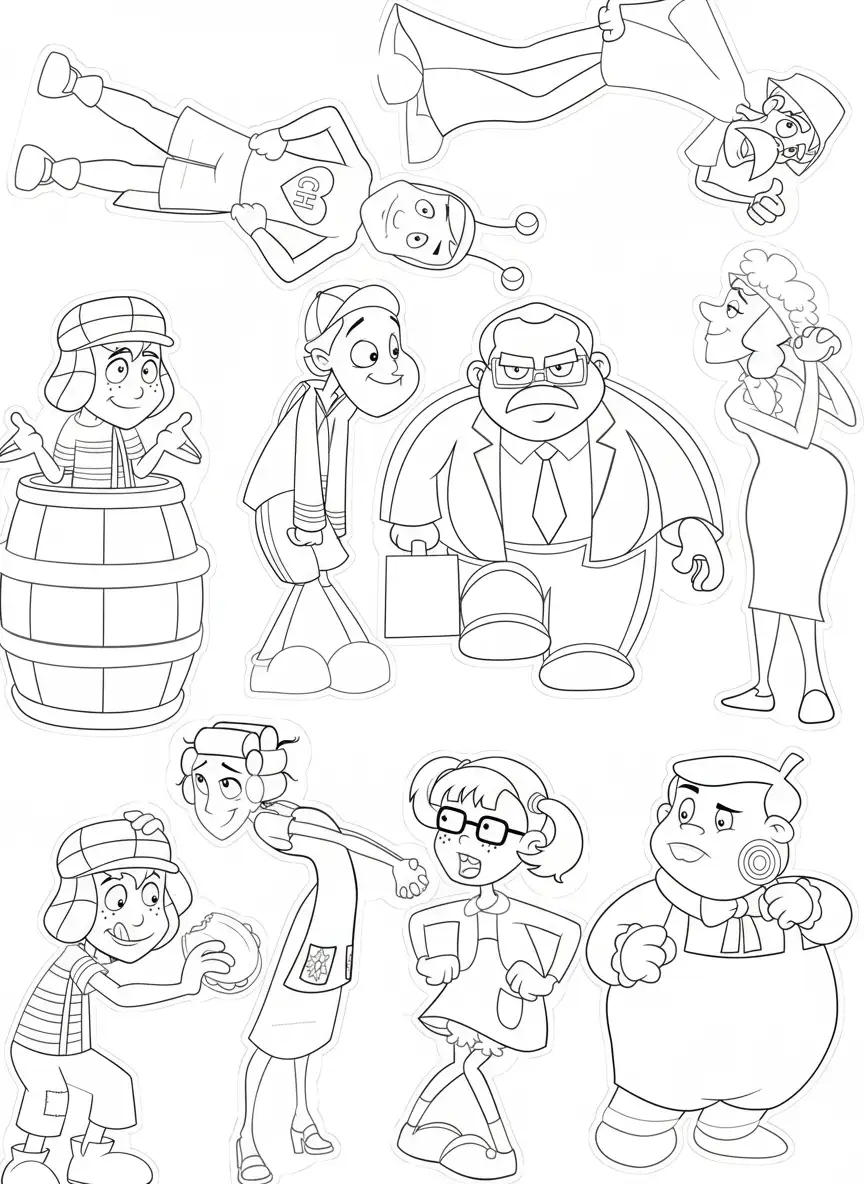 El Chavo Del 8 para colorear para imprimir