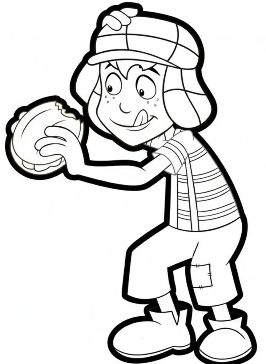 El Chavo Del 8 para colorear para niño de 6 años